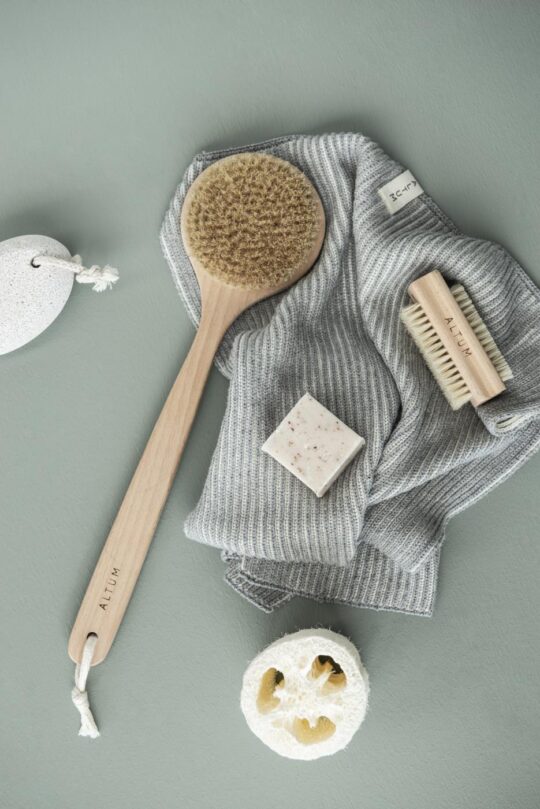 Ib Laursen Handtuch ALTUM gestrickt dunkelgrau – Bild 2