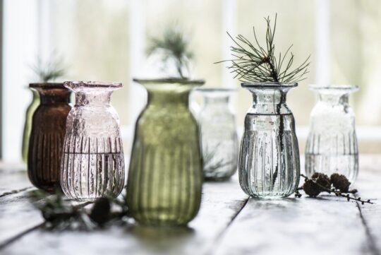 Ib Laursen Hyazinthenvase pebbled Glas smoke – Bild 3