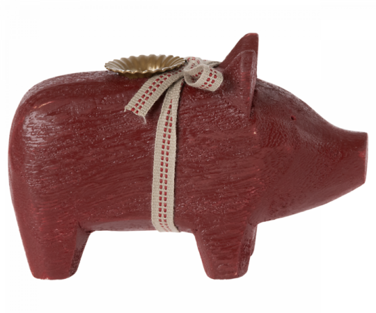 Maileg Herzenhalter Holzschwein - Klein (Rot) einzeln