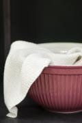 Handtuch Mynte Latte gestrickt in schüssel