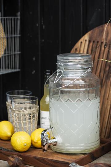 IB Laursen Getränkespender Glas 3,5 l Zitrone