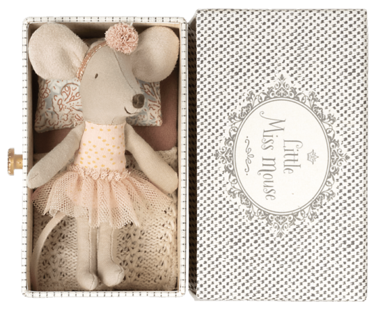 Maileg Tanzmaus im Tagesbett, kleine Schwester Box