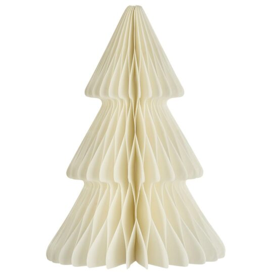 Ib Laursen Tannenbaum stehend gefaltetes Papier creme 25 cm