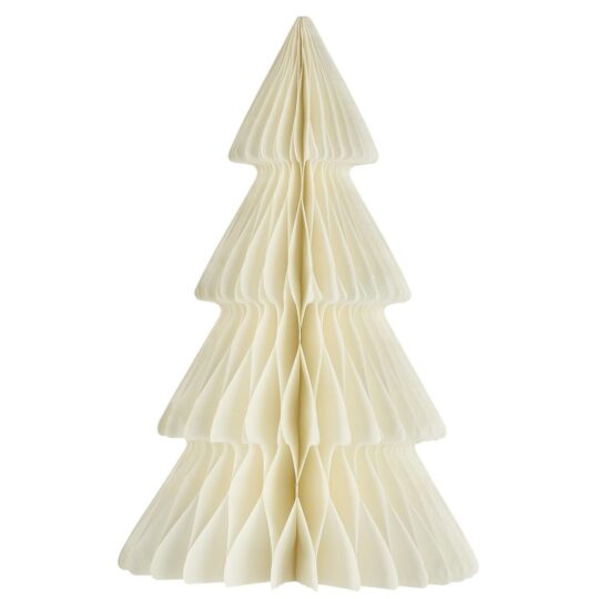 Ib Laursen Tannenbaum stehend gefaltetes Papier creme