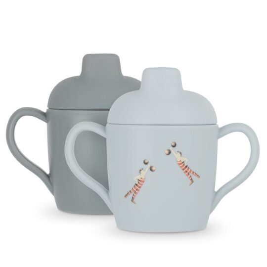 Konges Sløjd Schnabeltasse *Strong man/quarry blue* 2er-Set