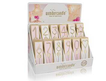 Wondercandle Sprühkerze gold - Zahlen *1-10* Set