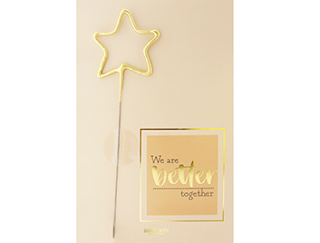 WONDERCANDLE WONDERCARD mit Sprühkerze *Better Together*