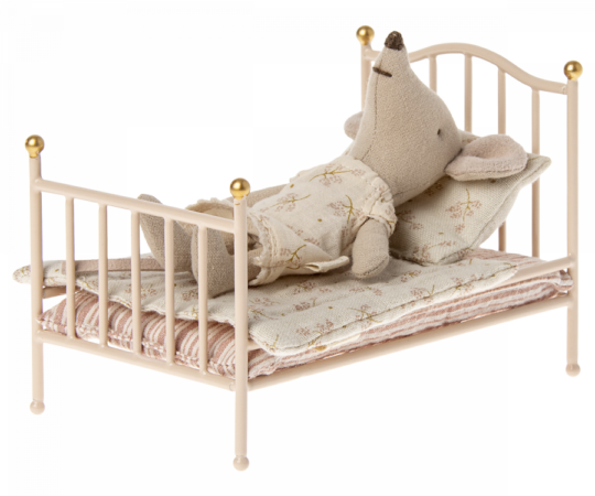 Maileg Vintage Bett, Maus - rose Maus