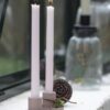 Ib Laursen dünne hohe Kerze 4er-Set rosa malva Halter