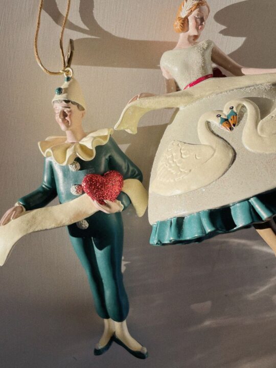 KONGES SLØJD Weihnachtsbaumanhänger *Christmas Swan Ballerina* Paar