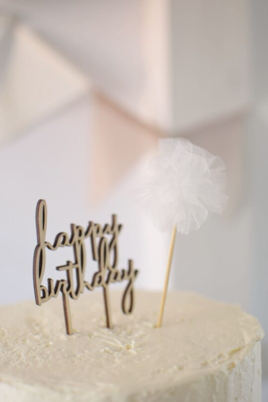 Cake Topper-Set Holz *happy birthday*