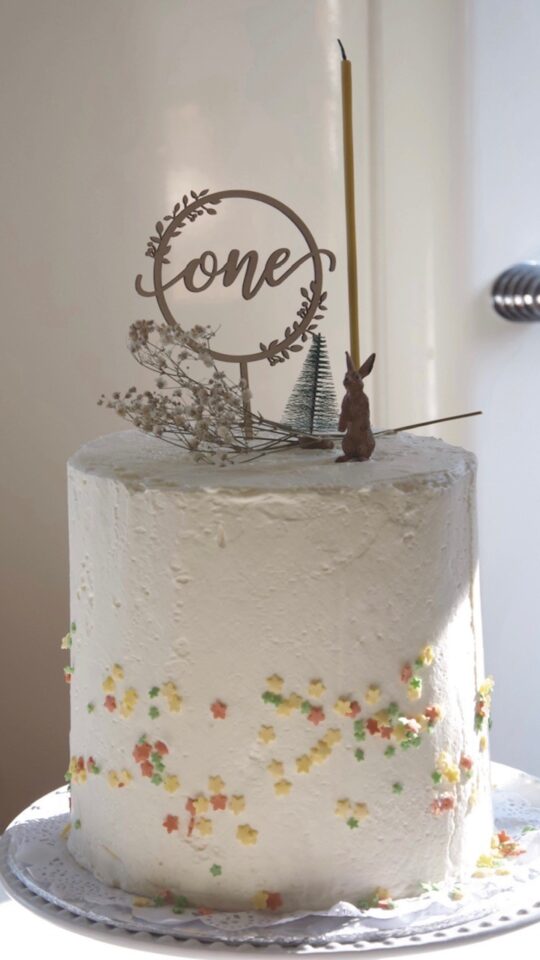 Cake Topper Holz *one* Torte