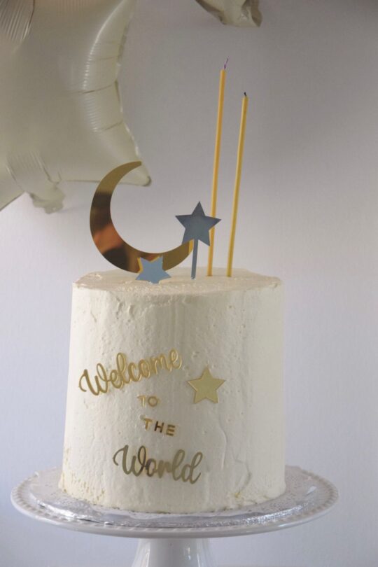 Cake Topper gold *Welcome to the world*