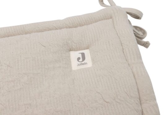 Jollein Bettnestchen Grain Soft Waves Nougat - 180x30 cm Logo