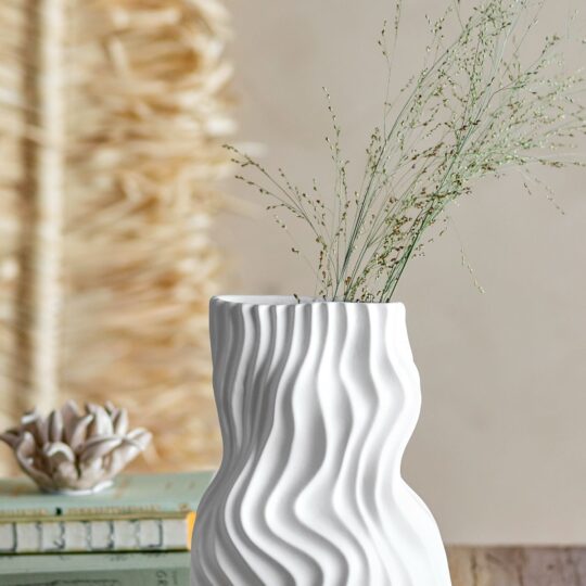 Bloomingville Vase *Sahal* weiss, Keramik Blume
