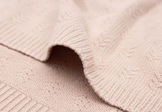 Jollein Strickdecke *Grain Knit* - rosé details