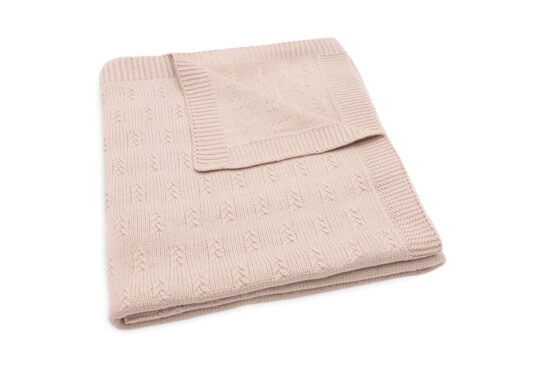 Jollein Strickdecke *Grain Knit* - rosé