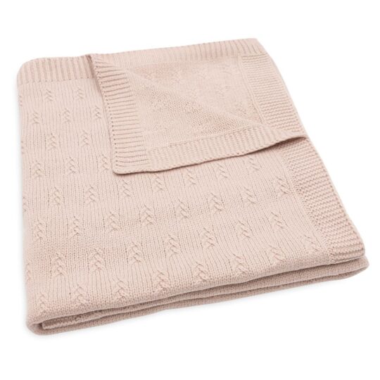 Jollein Strickdecke *Grain Knit* - rosé