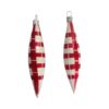 Weihnachtsschmuck Jingle Bells rot/weiss Zapfen