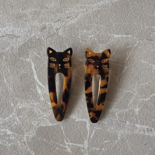 Haarspangen 2er-Set *Mietze-Katze* braun