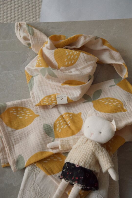 MUSSELIN KUSCHEL-/HALSTUCH *Lemon*