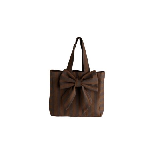 Tine K home Schleifen Geschenktasche gestreift *Brown*