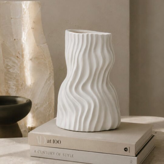 Bloomingville Vase *Sahal* weiss, Keramik tisch